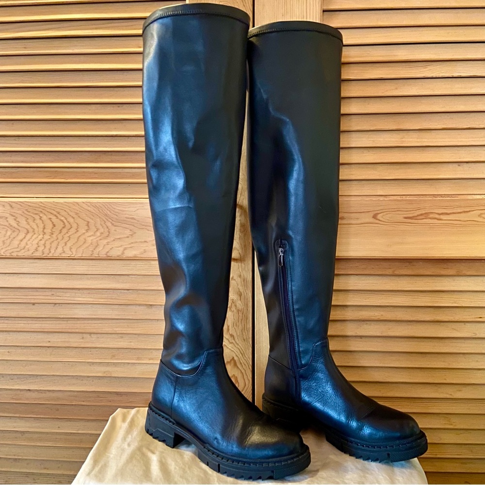 NA-KD Leather Over the Knee Boot- woman’s US 8.5  EU 39